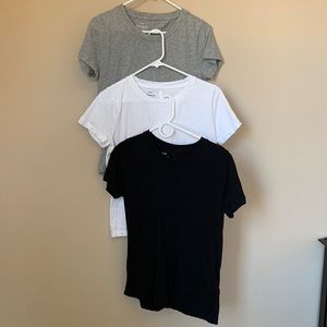 NWOT J.Crew T-Shirt Bundle - Grey, White, and Black - 100% Cotton